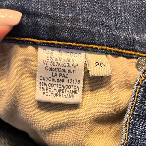 Rag & Bone Cate Mid rise Skinny in La Paz Size 26 - Picture 9 of 10